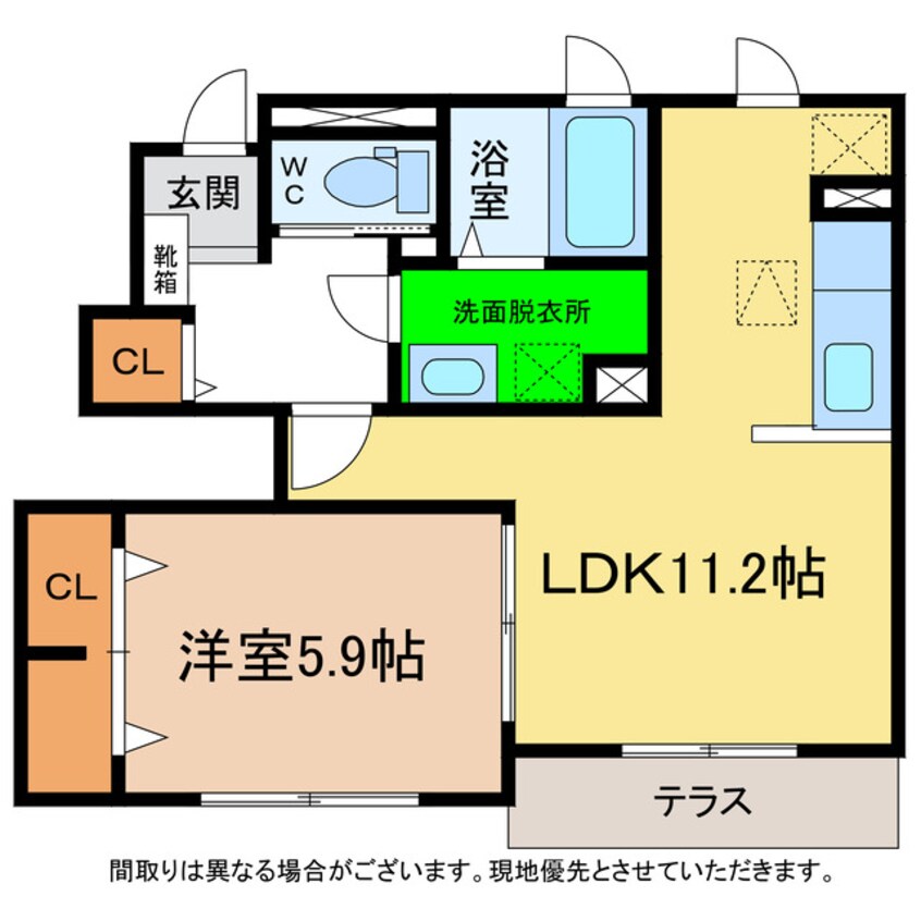 間取図 ハッピネスハウスA・B