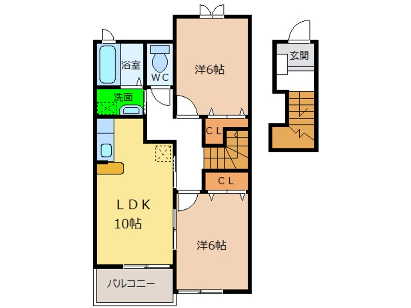 間取図 メゾン　ドゥ　ボヌールＢ