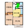 ハレクラニⅠ・Ⅱ 3DKの間取り