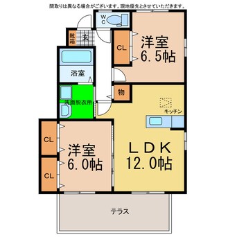 間取図 グランモア那賀川Ｂ棟