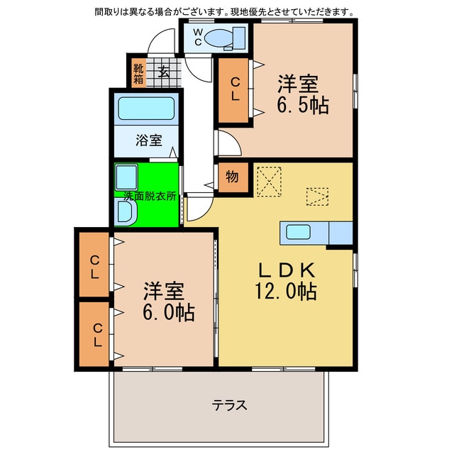 間取り図 グランモア那賀川Ｂ棟