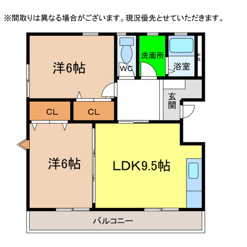 間取図 シャンゼリゼ壱番館