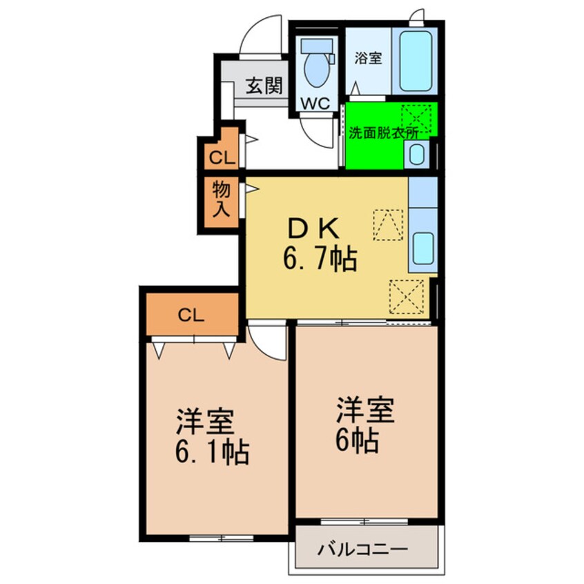 間取図 リブ・グリーン
