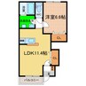 シャインヒルズ富岡 1LDKの間取り