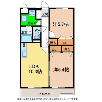 間取図 サウスコート