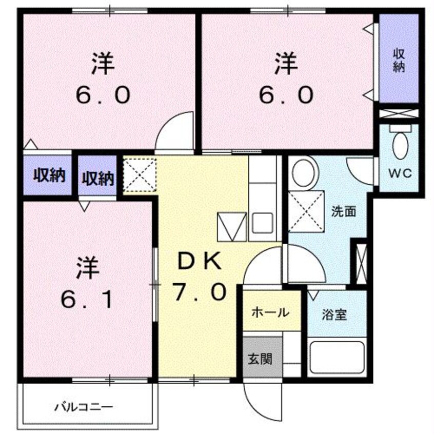 間取図 ハッピースクエアーⅡ