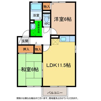 間取図 アビタシオン那賀川