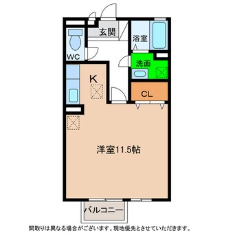 間取図 メゾンメールＡ・Ｂ・Ｃ