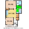 サンライズ貴園Ａ 2DKの間取り