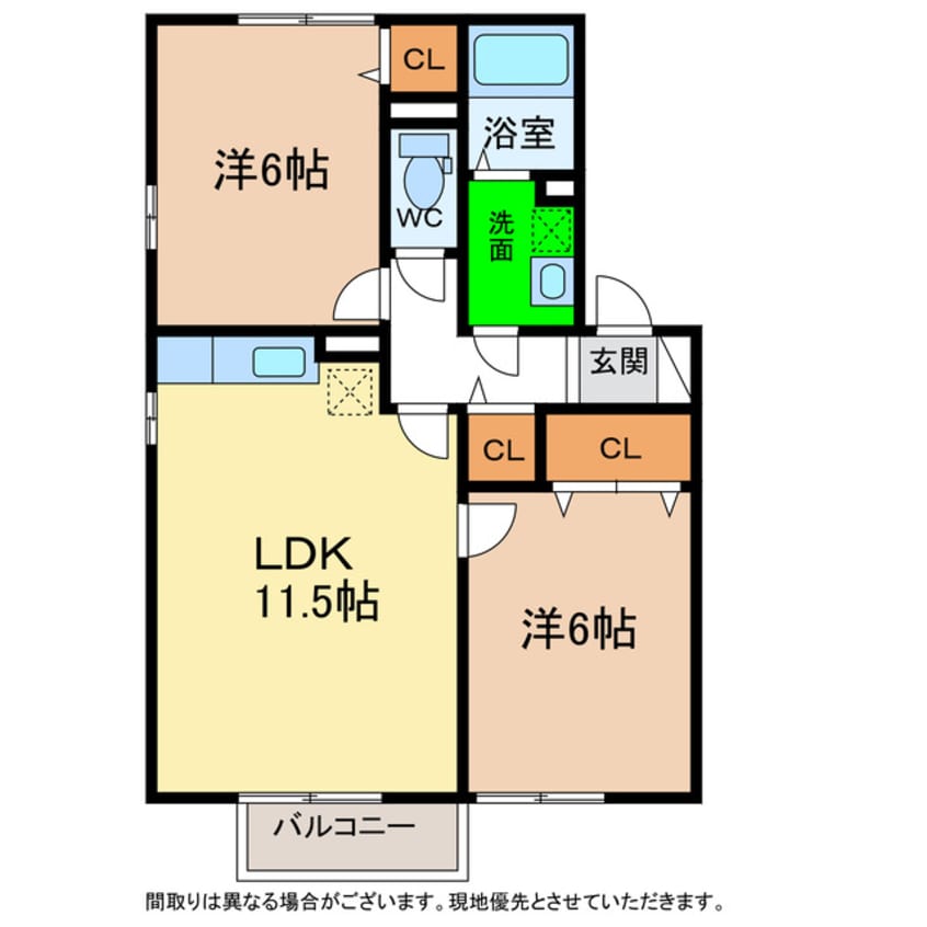 間取図 ディアコート Ｂ棟