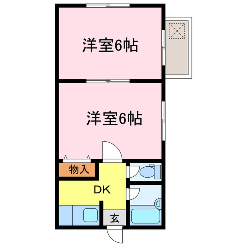 間取図 C.H稲田マンション領家