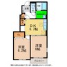 フィールドビーチ羽ノ浦Ⅱ 2DKの間取り
