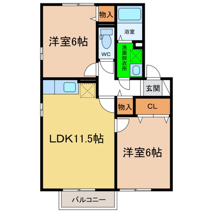 間取図 ディアコート Ａ棟