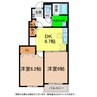 リアン長生Ｂ 2DKの間取り