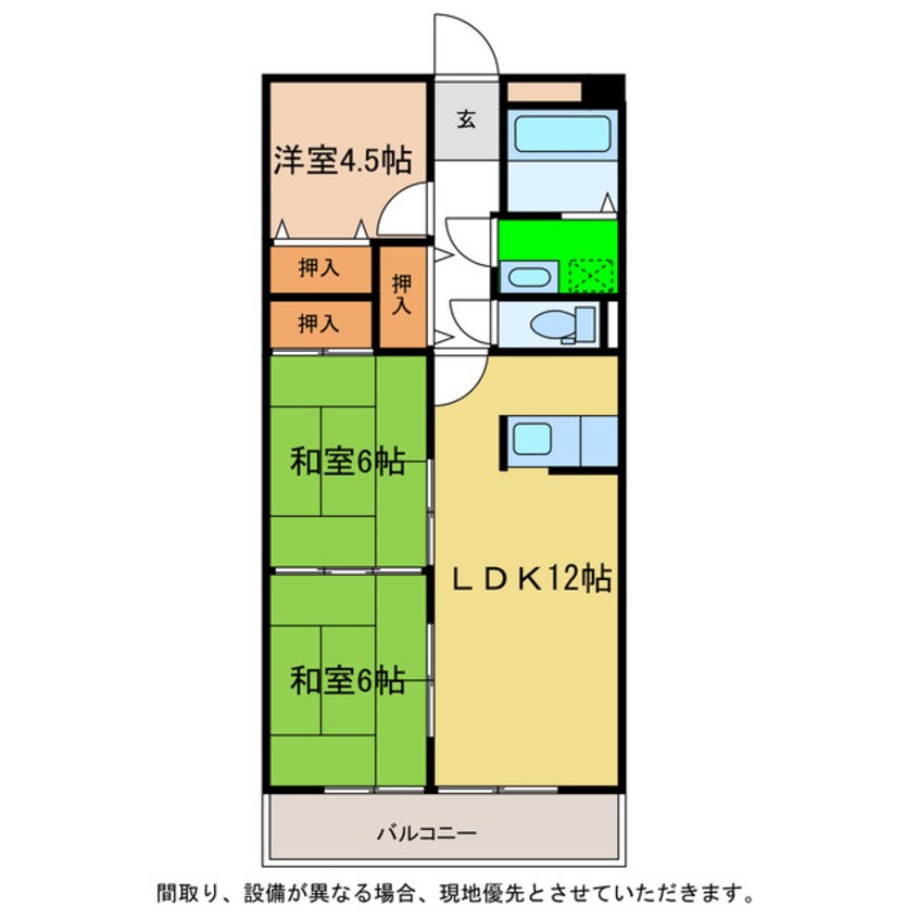 間取図 グリーンピア津乃峰