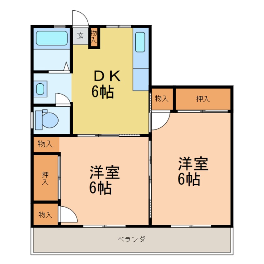 間取図 第２ハイツ明治橋