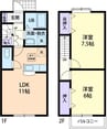 ソルボンヌ　Ａ 2LDKの間取り