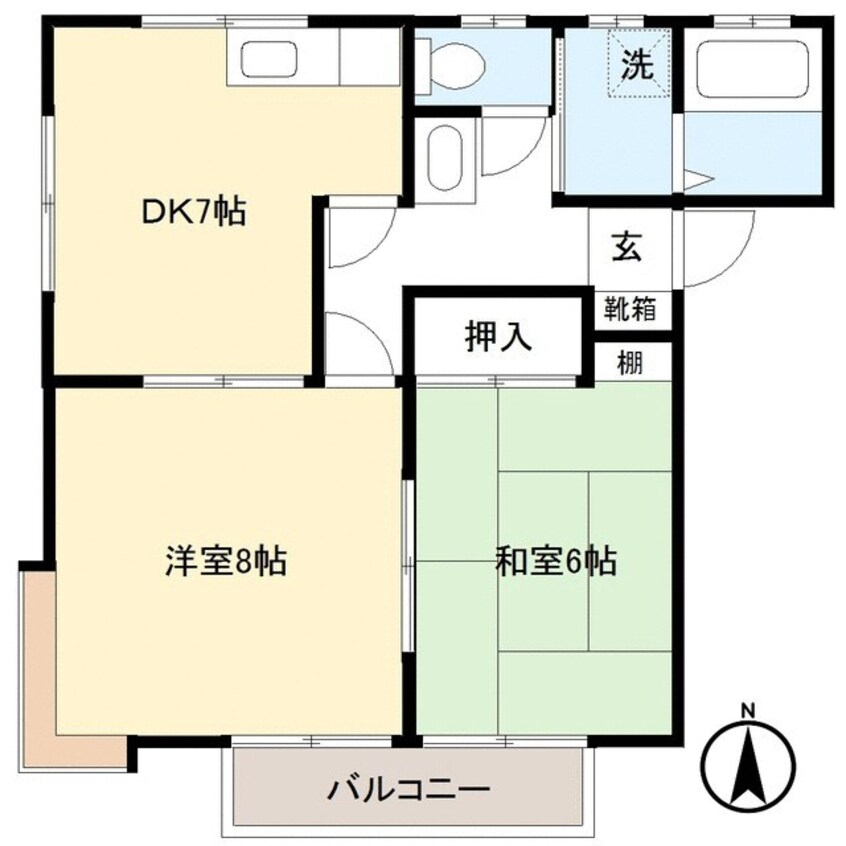 間取図 サンハイツ・かめい