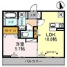 オペラハウス飯塚 1LDKの間取り