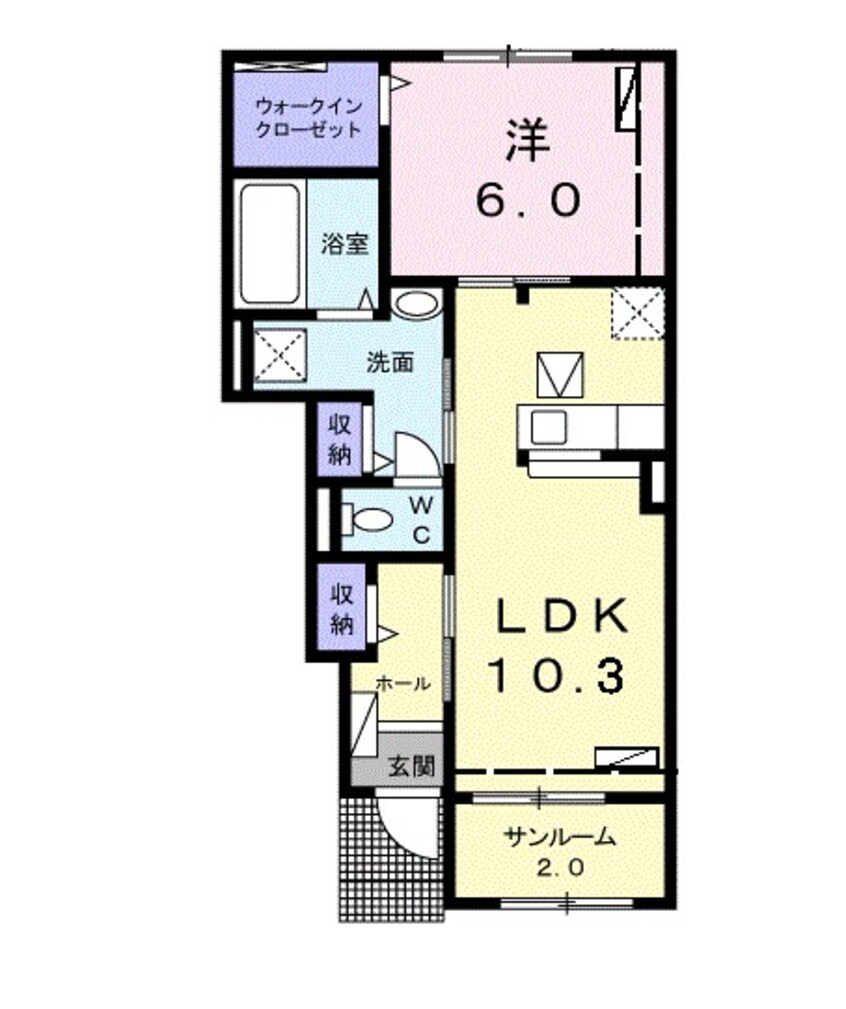 間取図 サン・フィオーレ　Ｂ