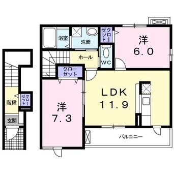 間取図 サニーガーデンＤ