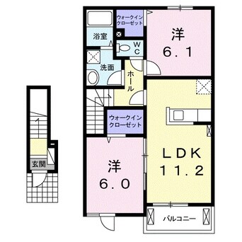 間取図 ローズセレッソ　Ｂ