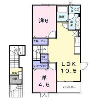 間取図 トレゾール　Ｂ