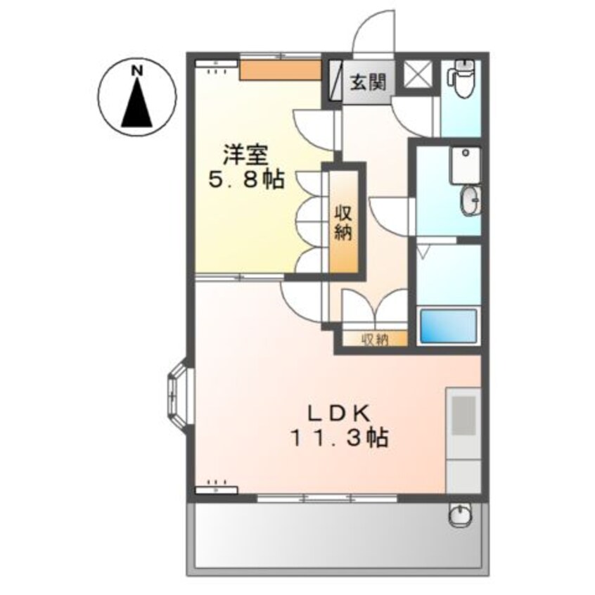 間取図 メゾンエスプリＢ