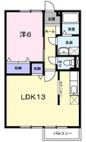 ニューエルディムＭＩＮＡＭＩ 1LDKの間取り