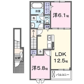 間取図 アルカンシェル　Ｋ