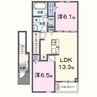 グラッツェ 2LDKの間取り