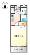 グランティアＢ 1Kの間取り