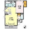 アルエット-Alouette- 1LDKの間取り