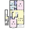 プレッソ 2LDKの間取り