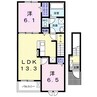 プレッソ 2LDKの間取り