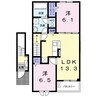 プレッソ 2LDKの間取り
