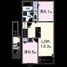 グリーンフォレスト　I 2LDKの間取り