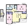 プライム　コート 2LDKの間取り