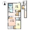 ウィスタリア 2LDKの間取り