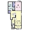 ケイズ　コージーII 1LDKの間取り
