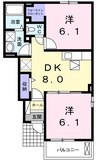 プリムローズ　Ｂ 2DKの間取り