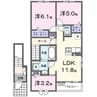 ジックス石原　Ｃ 3LDKの間取り