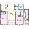 クルールＡ 2LDKの間取り