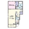 クルールＥ 1LDKの間取り