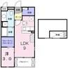 カーサプラシード　Ｂ 1LDKの間取り