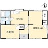 東武小泉線/西小泉駅 徒歩26分 1階 築39年 2DKの間取り