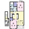 アン・ボヌール 2LDKの間取り