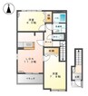 アラモード　スクエア 2LDKの間取り
