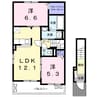 ヴィオラ　コート 2LDKの間取り