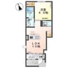 フルールマルシェII 1LDKの間取り